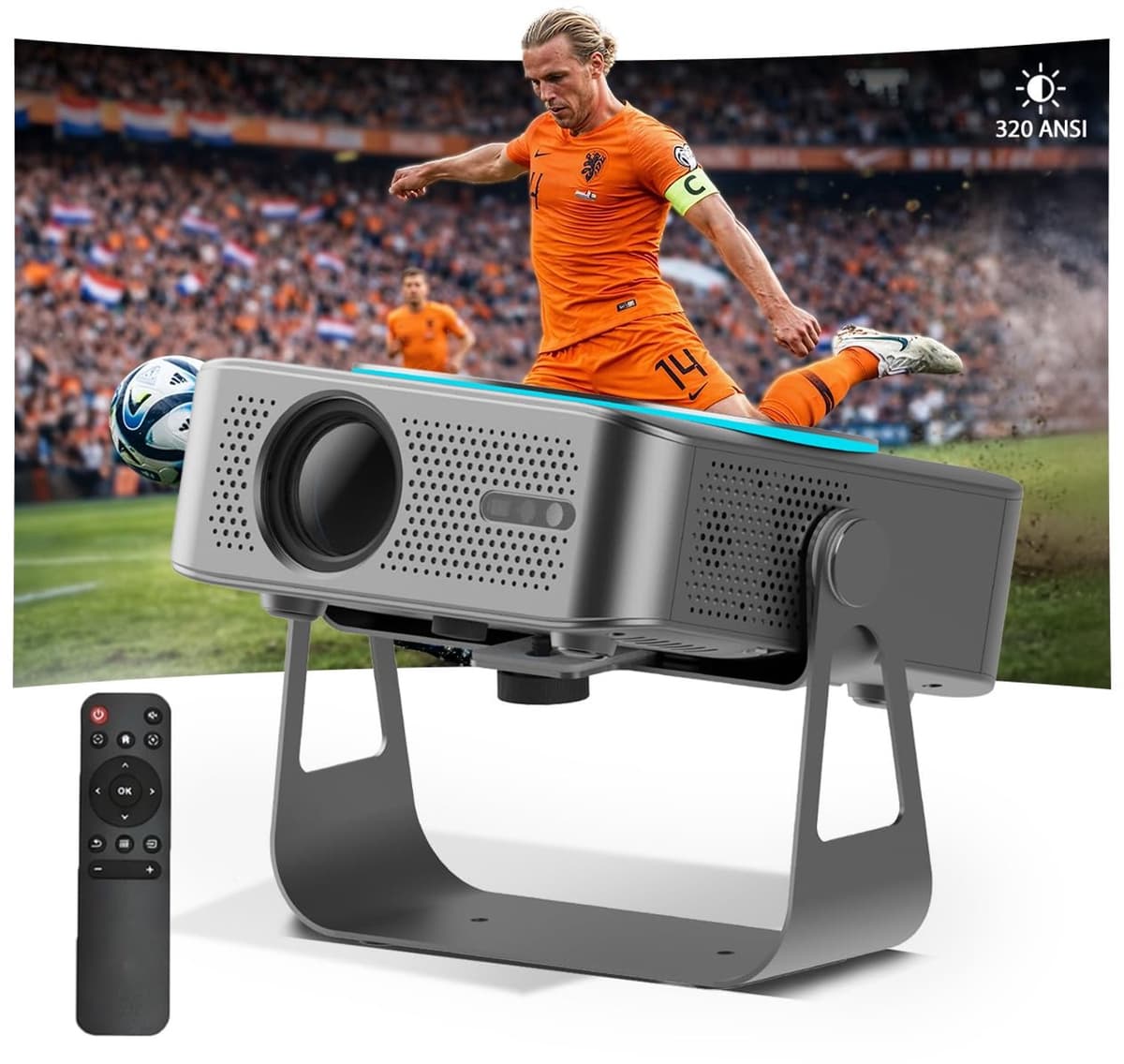 Beamer Draagbaar - 320 ANSI Lumen - 1080P Full HD Resolutie - LED - Home Cinema Projector — afbeelding 1