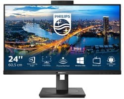 Philips 242B1H - Full HD Monitor - Powersensor - Lichtsensor - HDMI-DP-USB Hub - Verstelbaar - 24 inch