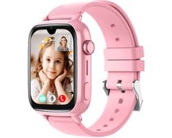 Protectly® GPS Horloge Kind Met Simkaart - 4G - SOS Alarm - Smartwatch Kinderen - GPS Tracker Kind - (Video)bellen - HD Camera - Whatsapp en SMS - Elke polsmaat - Bekijk Locatie Kind - Geschikt voor iOS en Android - Incl. Simkaart & Screenprotector