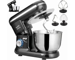 Keukenmachine - Mixer Deegkneedmachine - Bakken en Koken - Planetair Roersysteem - 4.5 Liter Kom - Zwart