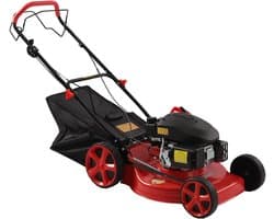 Benzine Grasmaaier - Tuinmaaier Gazonmaaier - Gazon Onderhouden - Robuust Stalen Frame - 51 cm Maaibreedte - Zwart Rood