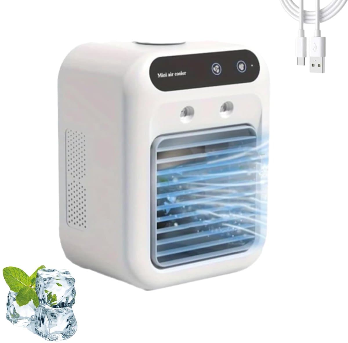 Kraftverdia® Draagbare Aircooler – 2026 Nieuwe Portable Airconditioner Ventilator – Directe Verkoeling Met 2 Snelheden – Ultra Stil Verdampingskoeler – Compacte Mini Airco Voor Zomer — afbeelding 1