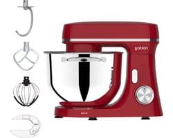 Gatson 2000W Keukenmachine - 6L Mengkom - Dubbele Handvat - Keukenrobot - Keukenmixer - Foodprocessor