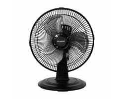 Tafelventilator 30 cm - 3 Snelheden - 90° Oscillatie - Stille ventilator - Zwart