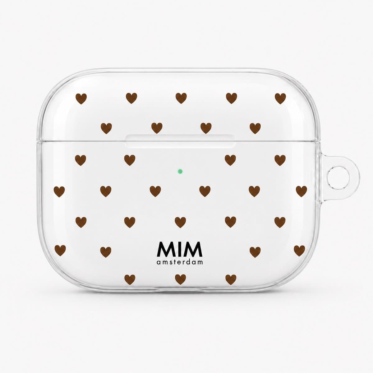 MIM Amsterdam - Valentine Chocolate - Geschikt voor AirPods Pro 3 - AirPod hoesje - Sterren print - Transparant hoesje met print - Shockproof- Cover voor AirPods - Trendy AirPod case — afbeelding 1