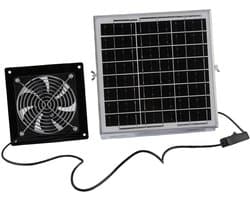 Zonneventilator Kit - Afzuigventilator Zonnepaneel - Luchtcirculatie Verbeteren - IP67 Weerbestendig - 8W Paneel 16cm Ventilator - Zilver