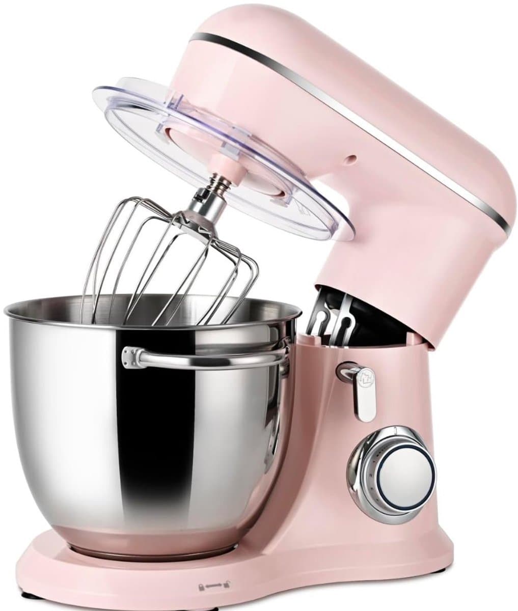 TYR® Deegmachine - 1300W - Kneedmachine - Mixer met Kneedhaak - Lichtroze - 22cm x 36cm x 34cm — afbeelding 1