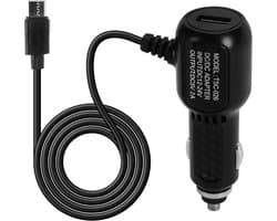 SnelShoppen - Dashcam Oplader Type C USB met Schakelaar, Snelladen Voertuig Opladen, Vervangingskabel J13 Universele L-vormige Stroomkabel 3.5m 12V/24
