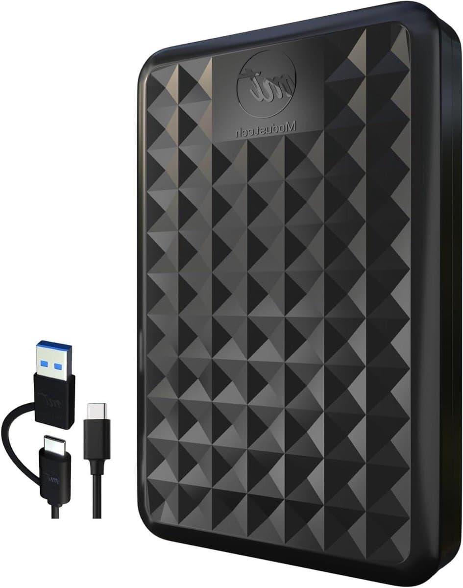 Externe Harde Schijf - Draagbare Opslag - Bestanden Opslaan - Dubbele Kabel Opties - 120GB - Zwart — afbeelding 1
