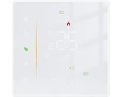 Intelligente thermostaat - Programmeerbare thermostaat Slimme thermostaat - Temperatuur regelen - App en spraakbesturing - 86 mm cassette - Wit