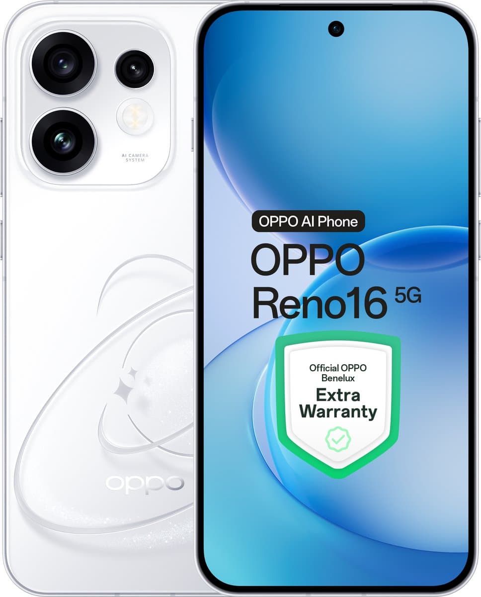 OPPO Reno16 5G 8+512GB Wit - Extra Garantie — afbeelding 1