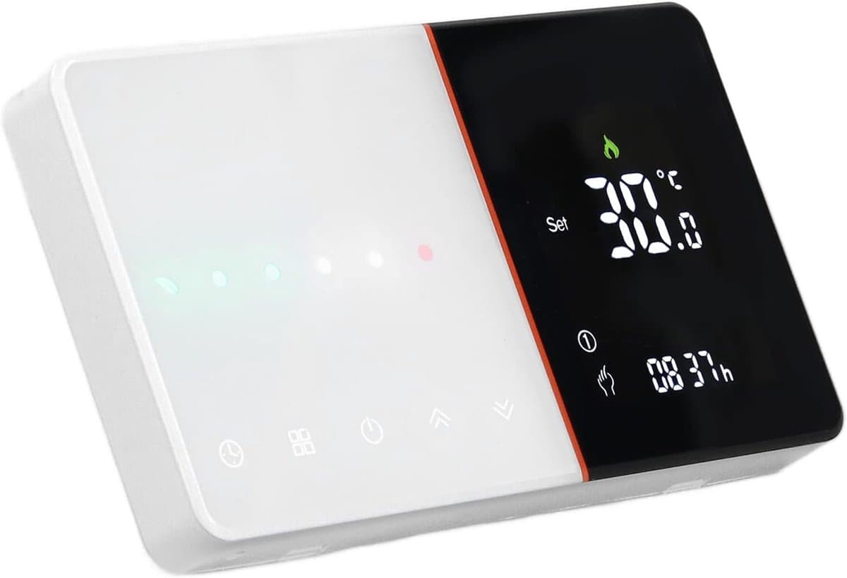 Slimme Thermostaat - Temperatuurregelaar WIFI - Comfort Verwarmen - Ultradun LCD Scherm - 95-240V - Wit — afbeelding 1