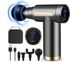 Massagepistool Met LCD-Display 4 Massagekoppen En 6 Snelheidsniveaus - 800 mAh Batterij 25-30 Minuten Gebruiksduur - Geluidsarm Draagbaar - Voor Benen Rug Schouders En Voeten