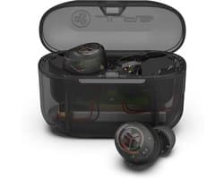 JLab Go Pop Draadloze Oordopjes - Bluetooth Oortjes Draadloos - 35 uur Batterijduur - Be Aware Audio - Met Microfoon - Geschikt voor Android en Apple - Doorzichtig