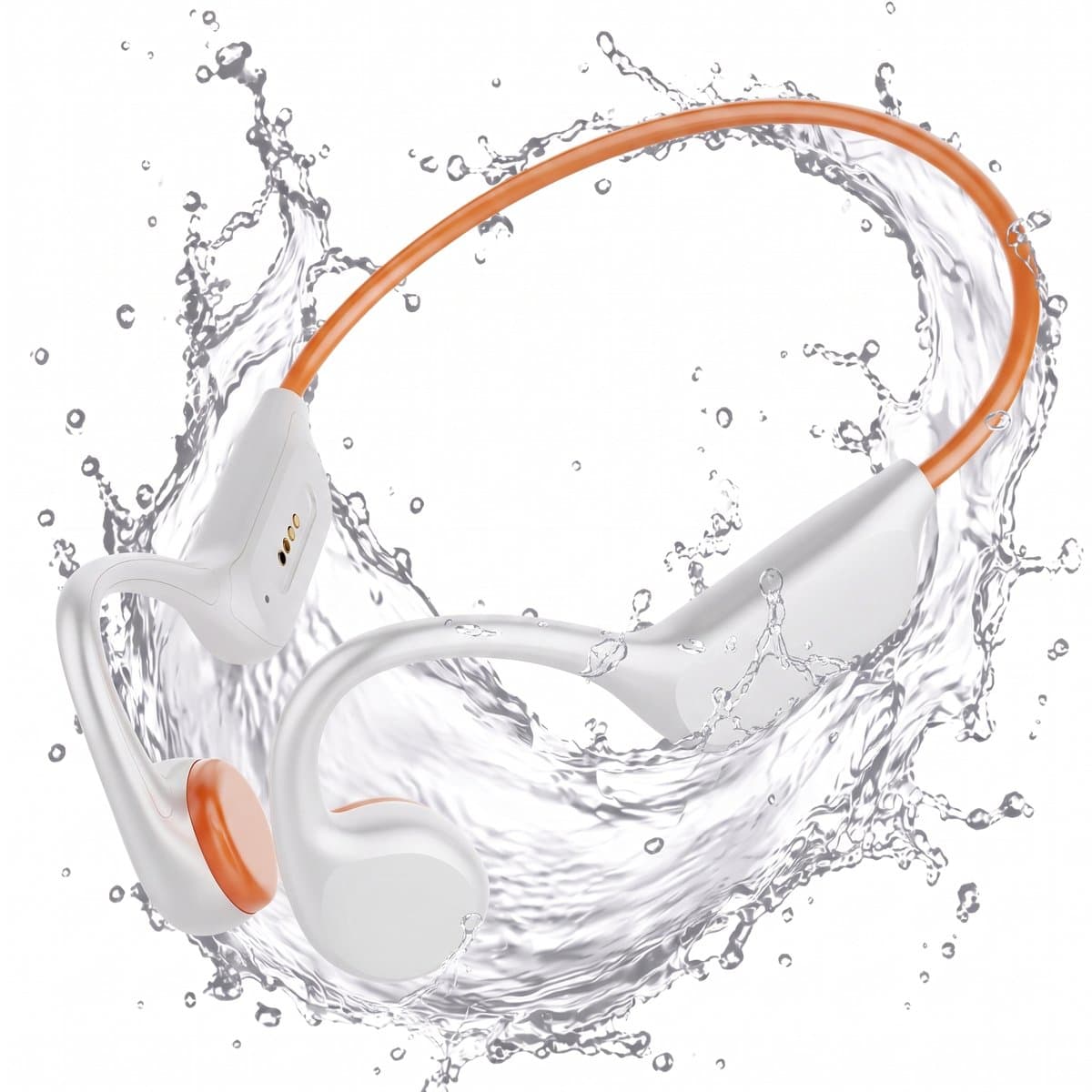 X7S - Bone Conduction Headphone – Open-Ear Sport Oortjes – Sport Hoofdtelefoon – Bluetooth Koptelefoon – IPX8 Waterbestendig – Hardlopen & Fitness – Wit — afbeelding 1