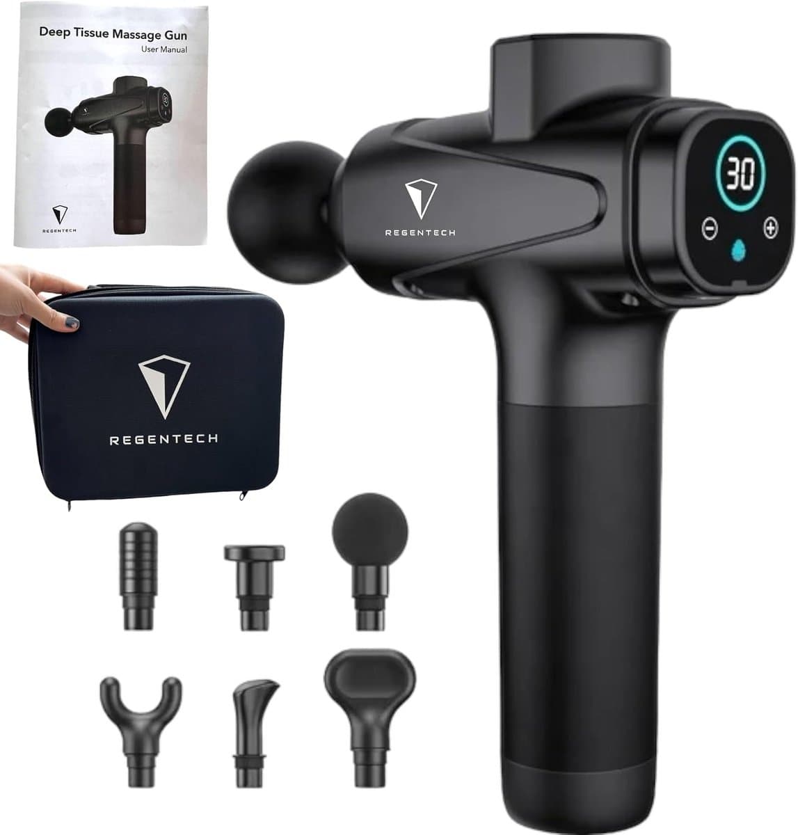 Massage Gun G4 - Handzaam en Stil - Ergonomisch Handvat - Perfect voor Ontspanning - SnelShoppen — afbeelding 1