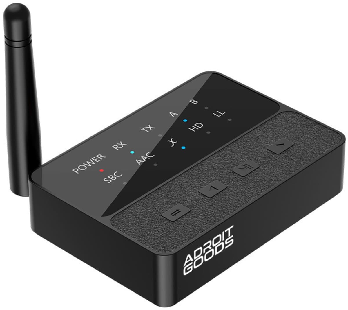 AdroitGoods Bluetooth Audio Adapter 5.3 – Draadloze Zender & Ontvanger (TX/RX) met AUX & RCA – Upgrade je Audio naar Bluetooth — afbeelding 1