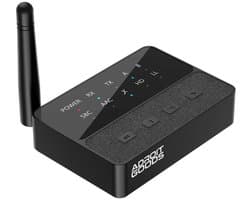 AdroitGoods Bluetooth Audio Adapter 5.3 – Draadloze Zender & Ontvanger (TX/RX) met AUX & RCA – Upgrade je Audio naar Bluetooth