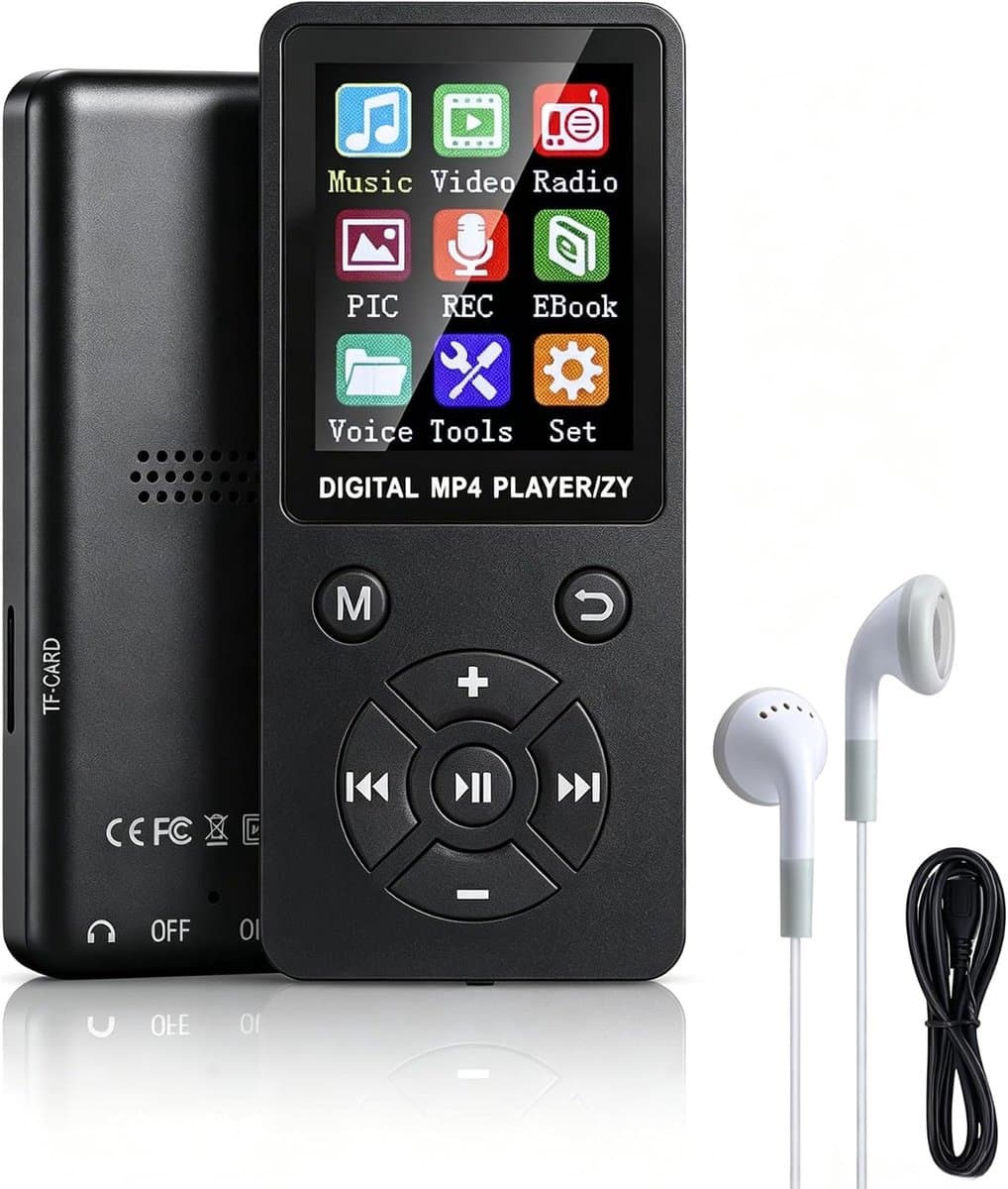 MP3 Speler 64GB - Bluetooth 5.0 - 1.8-inch LCD Scherm - Ondersteunt tot 128GB - m-winkel — afbeelding 1