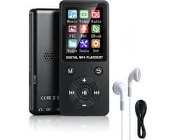 MP3 Speler 64GB - Bluetooth 5.0 - 1.8-inch LCD Scherm - Ondersteunt tot 128GB - m-winkel