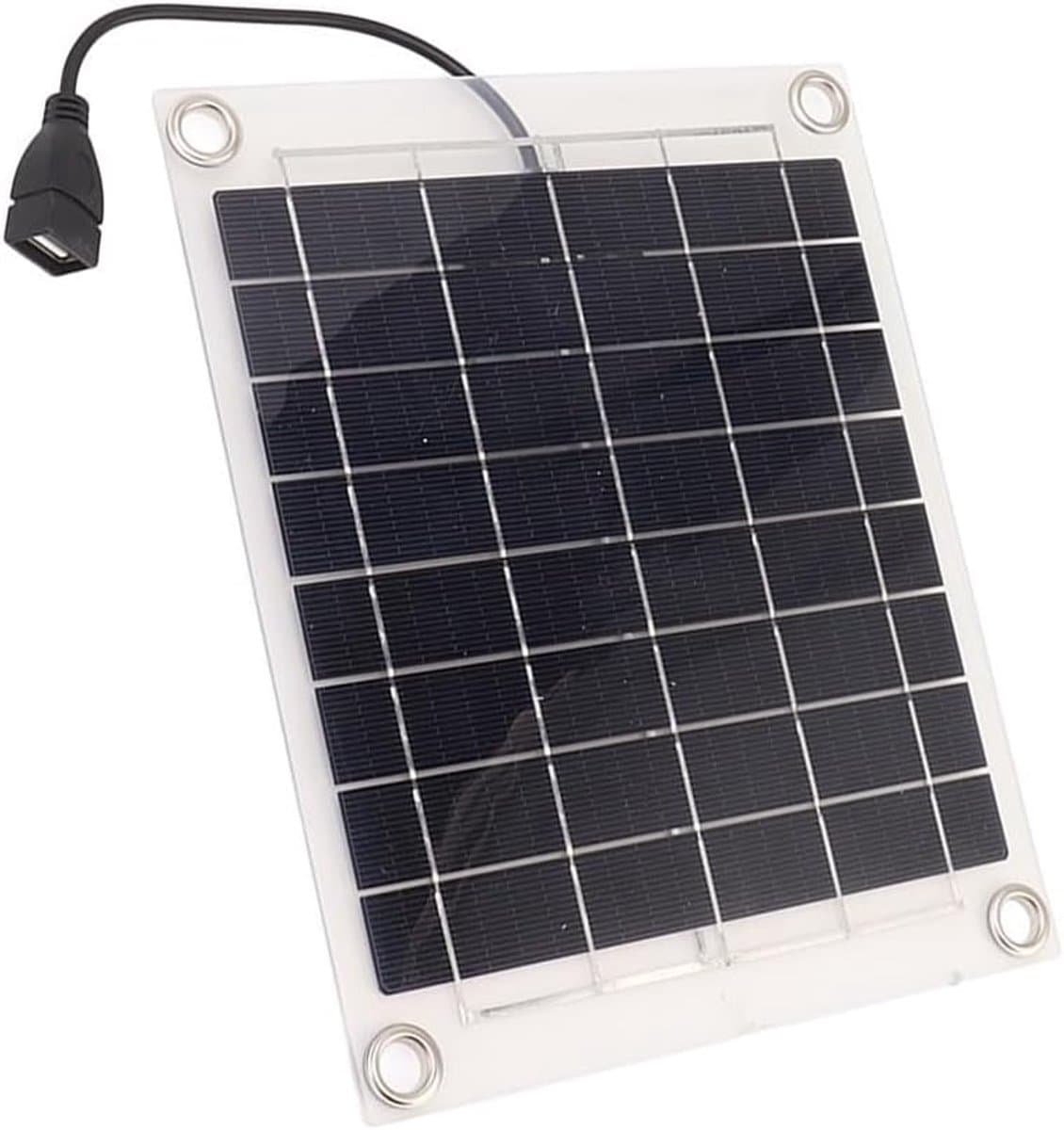 Draagbare Zonneventilator - Camping Ventilator - Buiten Koelen - App Bediening - 20x20x5 cm - Zoals Afgebeeld — afbeelding 1