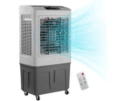 Draagbare Luchtkoeler - Verdampingskoeler Ventilator - Ruimte Koelen - Met 4 Ijspakketten - 90x35x41cm - Wit