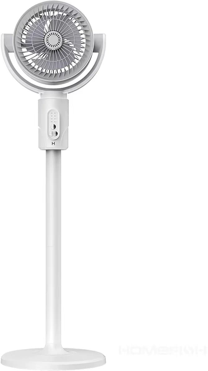 3-in-1 Luchtcirculatieventilator - Staande & Tafelventilator - Afstandsbediening - 5 Snelheden - Timer - Wit — afbeelding 1