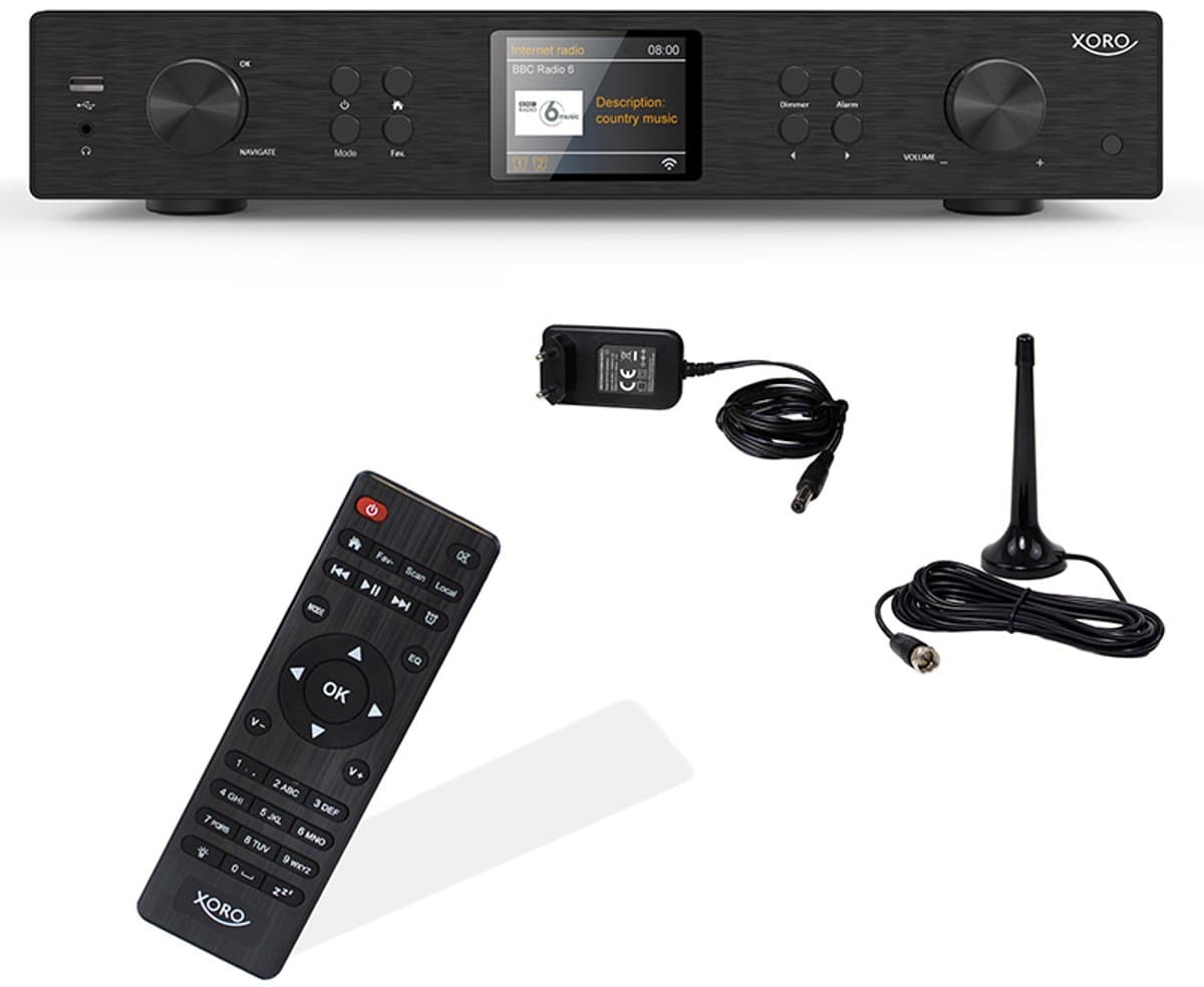 NIEUW! Xoro HFT440 PRO FM-DAB+-Internet HiFi tuner bluetooth Spotify connect 3,2" kleuren scherm externe antenne — afbeelding 1