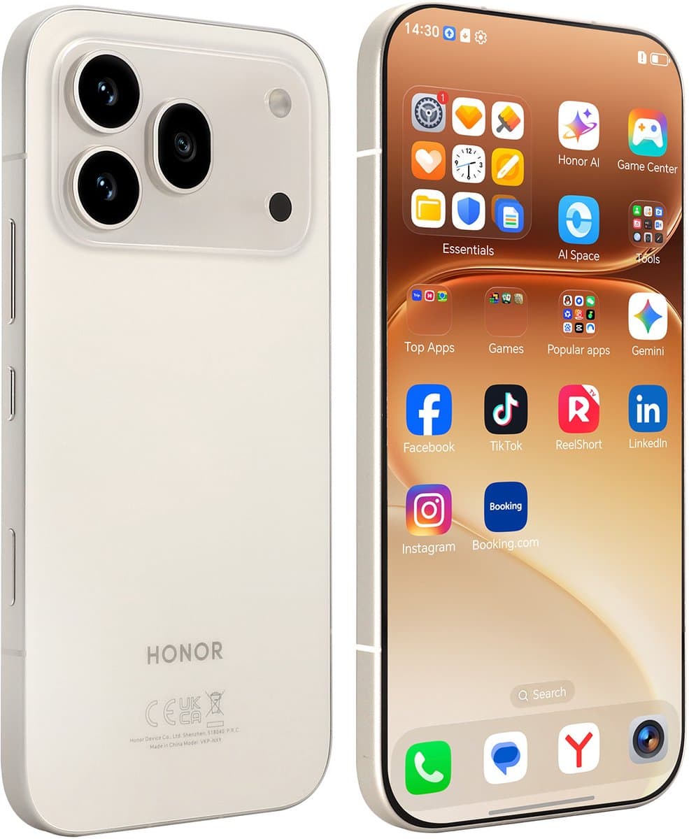 HONOR 600 Pro 5G Smartphone – 12GB+512GB – 6.57" AMOLED – 200MP Camera – 7000mAh Batterij – Goud — afbeelding 1