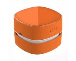 Kleine stofzuiger-kleine stofzuiger draadloos-Oplaadbare mini draadloze bureaustofzuiger - Reinigt gemakkelijk alle soorten hoeken - Verwijdert stof haar en klein vuil - oranje kleur - 7,9 x 7,9 x 6 cm — afbeelding 1