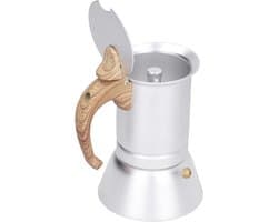 Koffiezetapparaat - Espresso pot - Koffie zetten - Inductie geschikt - 150 ml - Zilver