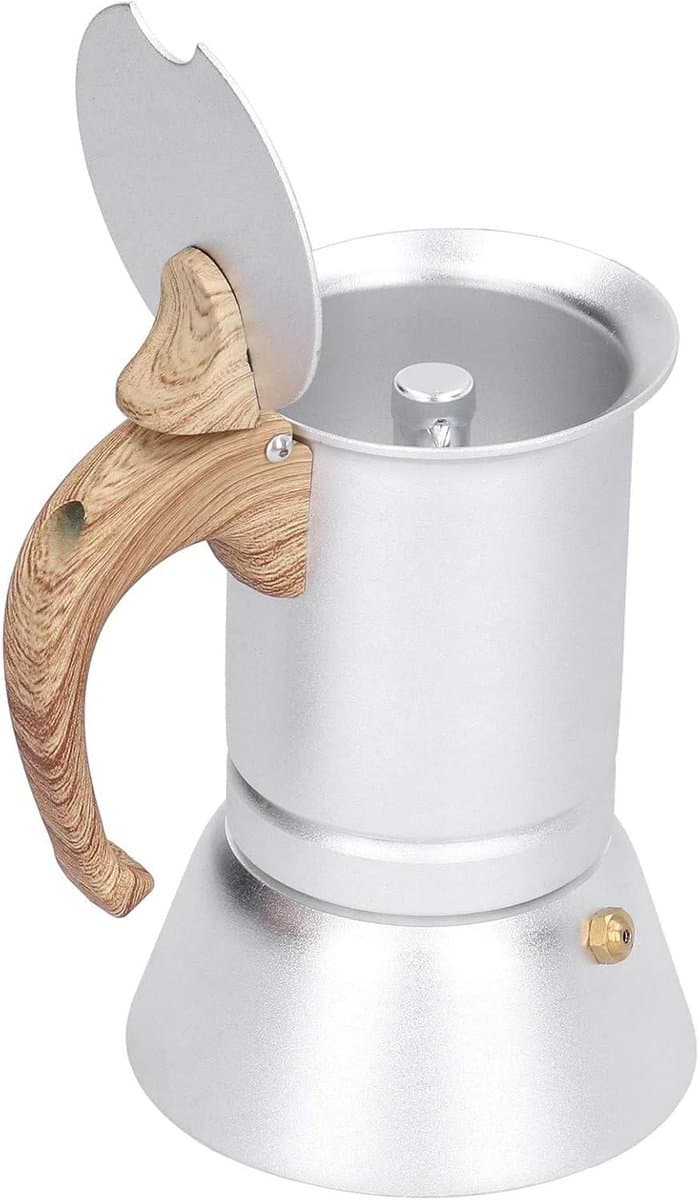 Koffiezetapparaat - Espresso pot - Koffie zetten - Inductie geschikt - 150 ml - Zilver — afbeelding 1
