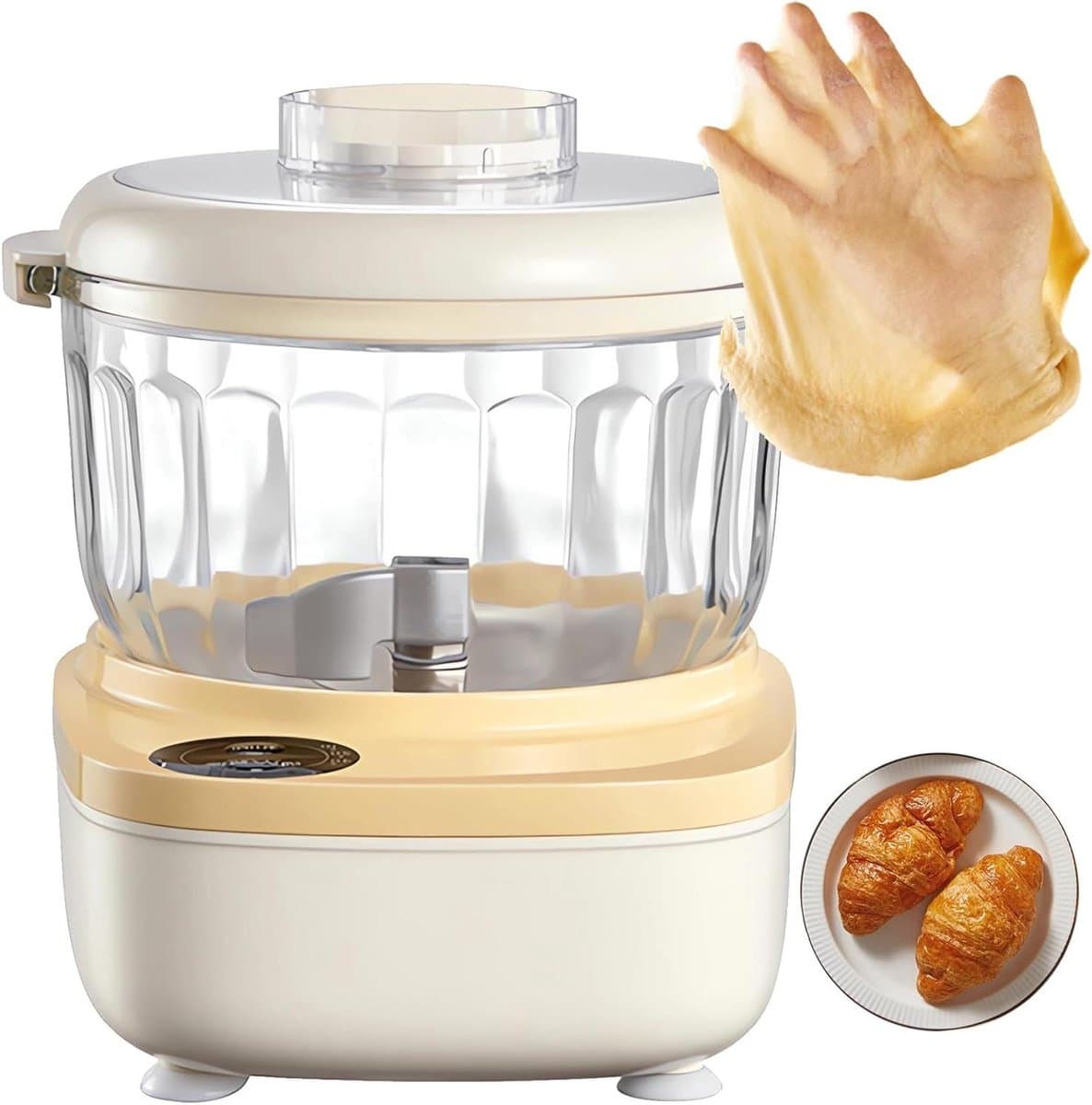 Automatische Kneedmachine - Deegmixer Keukenmachine - Deeg Maken - Krachtige DC Motor - 2 Liter Capaciteit - Wit — afbeelding 1