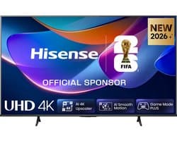 Hisense 55A6S SmartTV - 55 inch - 4K DLED - 2026 - Dolby Vision - AI 4K Upscaler - AI Smooth Motion - Game Mode Plus - Voice Control - DTS Virtual: X