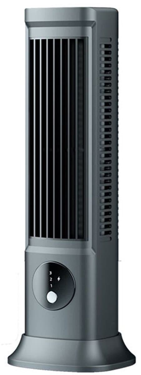 Bladloze bureauventilator, draagbare USB-oplaadbare airconditioner, ventilator met 3 snelheden, stille bureauventilator — afbeelding 1