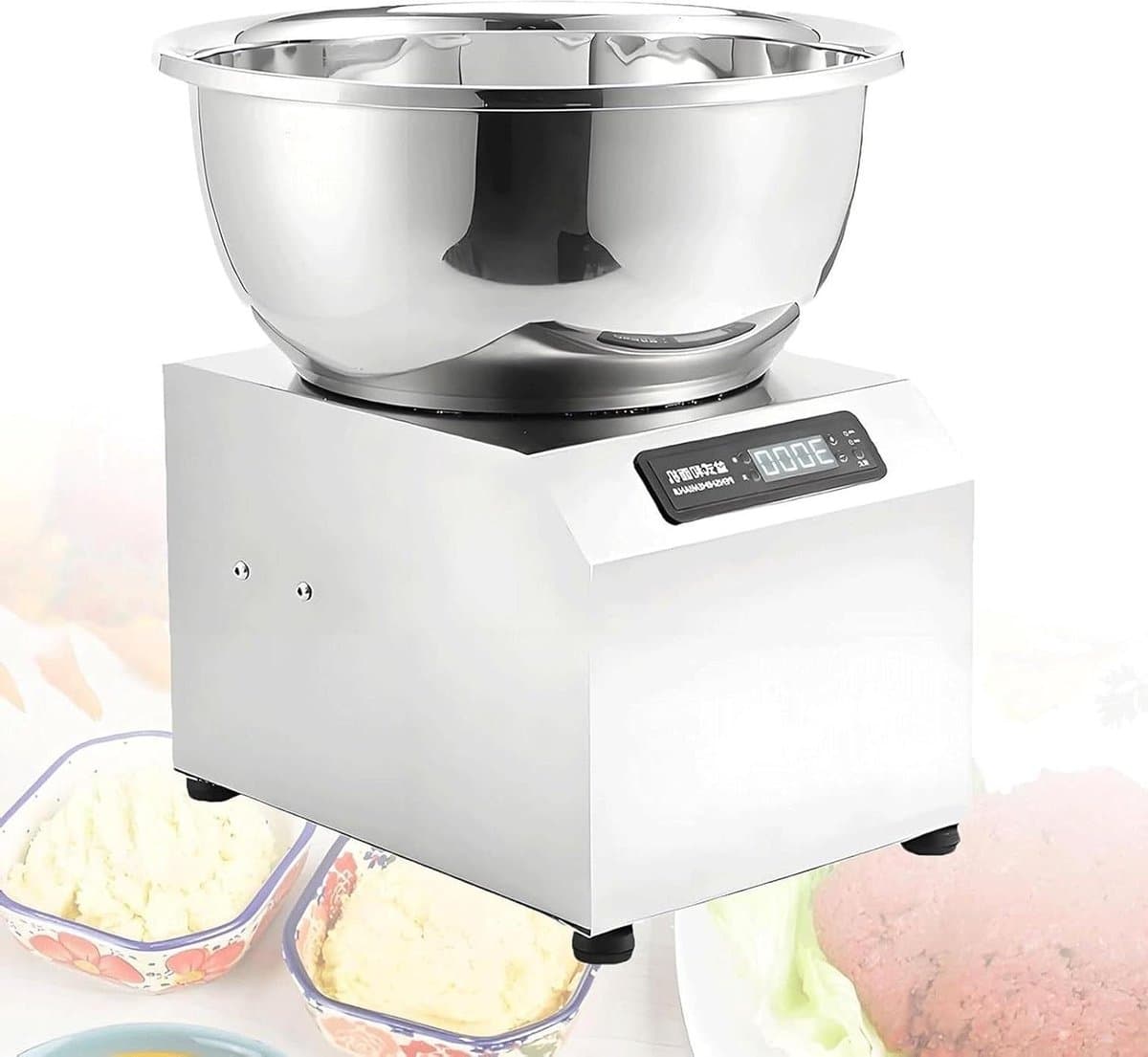 Elektrische Deegmixer - Keukenmachine - Professioneel Bakken - Dubbele Rotatie Modus - 5/8kg Capaciteit - Zilver — afbeelding 1