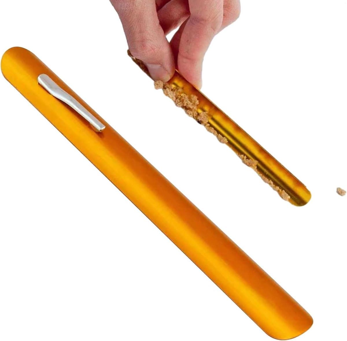 Tafelschraper, 1,6 x 1,6 x 15 cm, kruimelbezem voor het reinigen van de tafel, moeiteloos, roestvrij metalen brood, draagbare producten — afbeelding 1