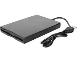 Externe Diskette Drive - Floppy Drive USB - Oude Bestanden Lezen - Ultra Dun Lichtgewicht - 3.5 Inch - Zwart