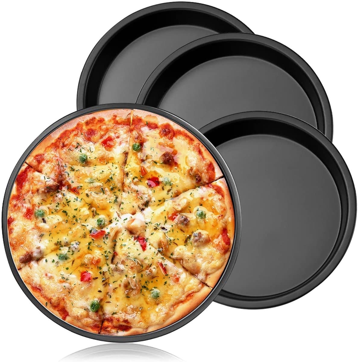 Allecto - Pizza Plate - Perforated Bakplaat - Set van 4 - Rond 30 cm - Geschikt voor Oven en Airfryer - Voor Pizza en Bakkerijproducten — afbeelding 1