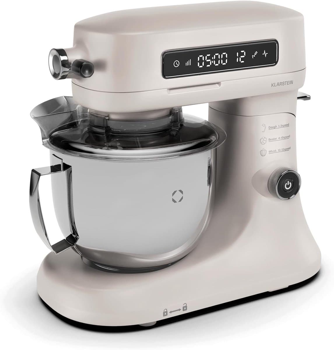 Keukenmachine - Mixer Kom - Deeg Kneden - Stille AC Motor - 5 Liter Kom - Zandkleurig — afbeelding 1