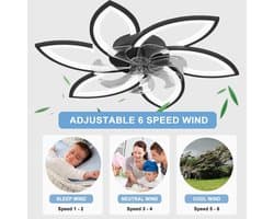 Plafondventilator met licht - Ventilatorlamp plafond - Comfort in huis - Stille DC motor - 78 cm - Goud