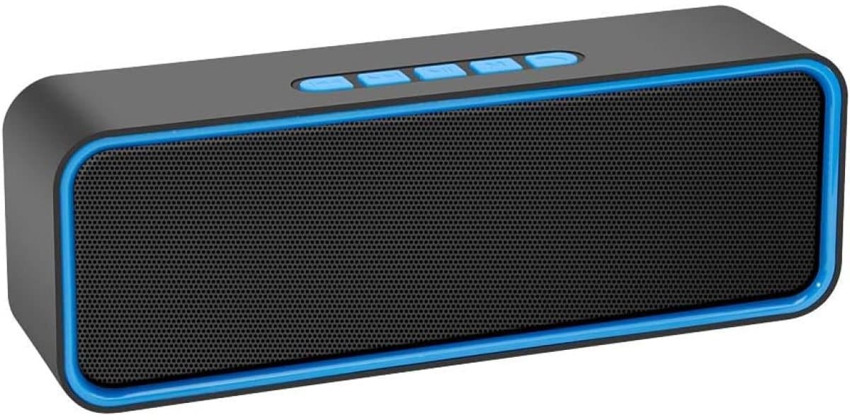 carmdering - Draadloze Bluetooth Speaker - Mini Wireless Speaker-Draadloze Luidspreker Stereo Sound Draadloze Luidspreker 5.0 Bluetooth Speaker Antislip Siliconen Bodemmat- Geluidsbox - Zwart — afbeelding 1