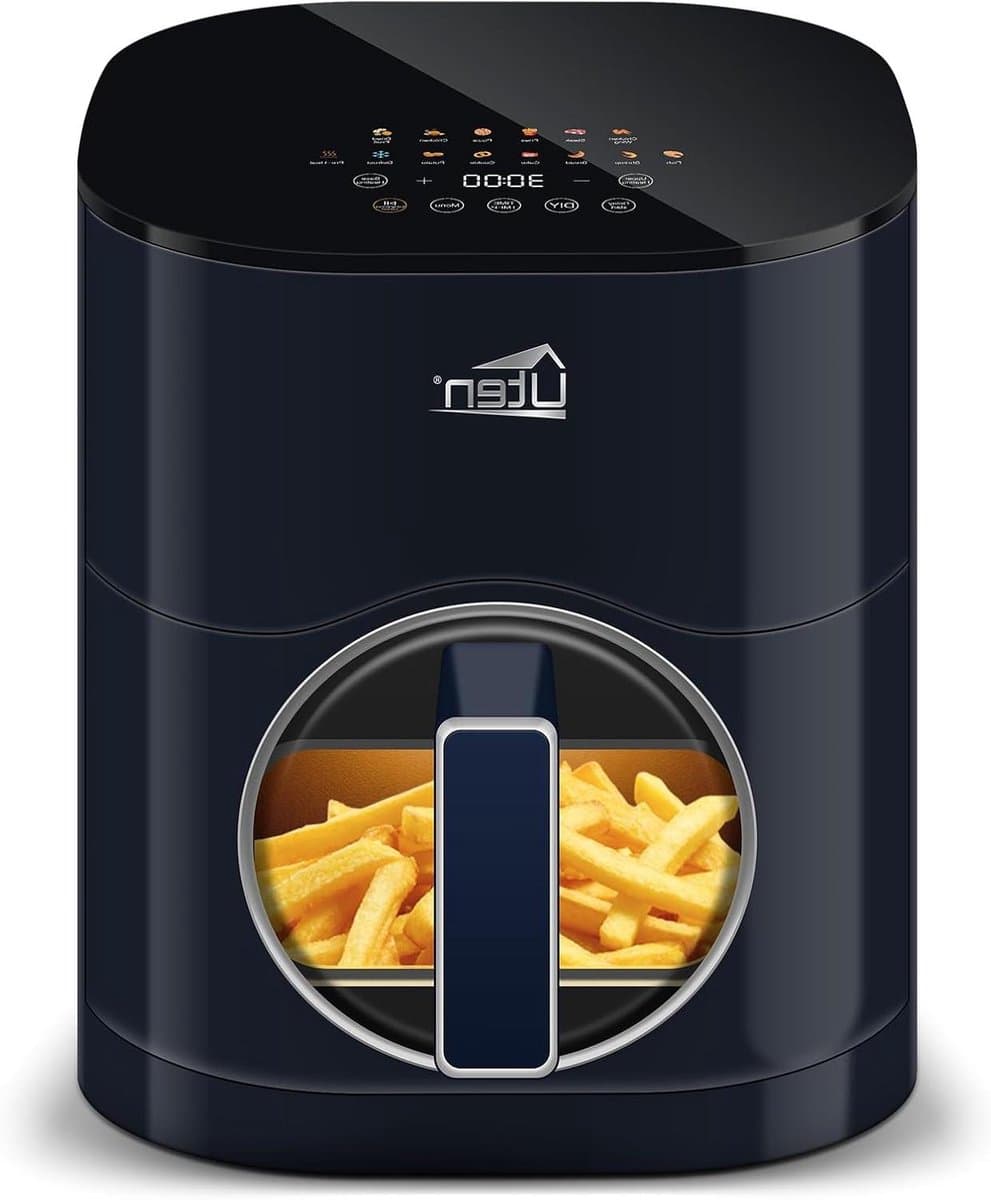 Heteluchtfriteuse - Airfryer - Gezond Frituren - Dubbele Hittebronnen - 5.5 Liter - Blauw — afbeelding 1