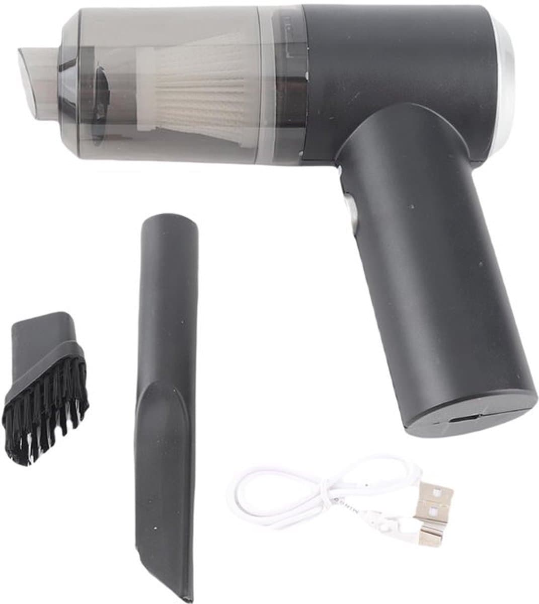 Draagbare draadloze mini-stofzuiger voor het reinigen van een bureau-naaimachine en autotoetsenbord, draadloze handheld met led-verlichting, klein volume, zuigkracht van 9000 Pa — afbeelding 1