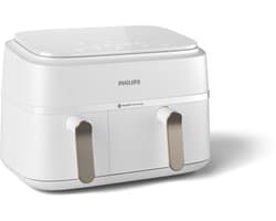 Philips 3000 series NA353/10 - Dual Basket Airfryer - 9L - 2750W - Zilver/Wit