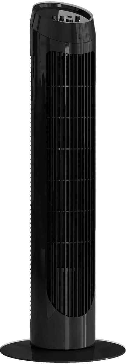 Torenventilator - Zuilventilator - Stille ventilator-Staande ventilator – 45W – 3 standen – 70° oscillatie - ABS - Slaapkamer - 75 cm - Verkoeling - Zwart — afbeelding 1