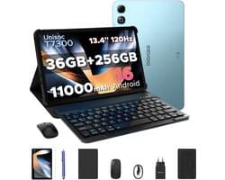 DOOGEE U13 Pro VIP - Tablet - 36GB RAM + 256GB ROM (2TB/TF) - 11000mAh/18W - 13,4 Inch FHD+ 120Hz IPS - Android 16 - T7300 - Dubbele luidsprekers - Wi-Fi 5 - Face ID - Bluetooth 5.4 - Volledige accessoirebundel met toetsenbord, stylus, muis en hoesje