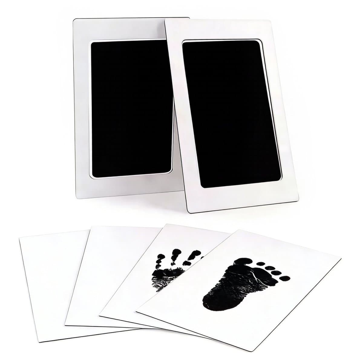 2 stuks Baby Handprint en Footprint Kit, Baby Handprint Inktpads met Clean-Touch, Inkless Print Kit Veilig Niet-giftig voor Baby Voeten en Handen, Pet Paw, Ritueel voor pasgeborenen, hand- en voetafdrukken van de baby, 6*9.5cm — afbeelding 1