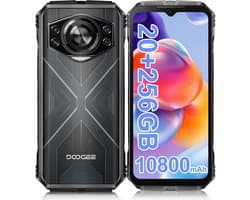 DOOGEE S Cyber - Robuuste smartphone - Smartphone - 20 GB RAM + 256 GB ROM (2 TB/TF) - 10800 mAh - 6,58" FHD+ 90 Hz-scherm - 50 MP AI-camera - IP68/IP69K waterdicht en schokbestendig - Android 14 - NFC & OTG - Zilver
