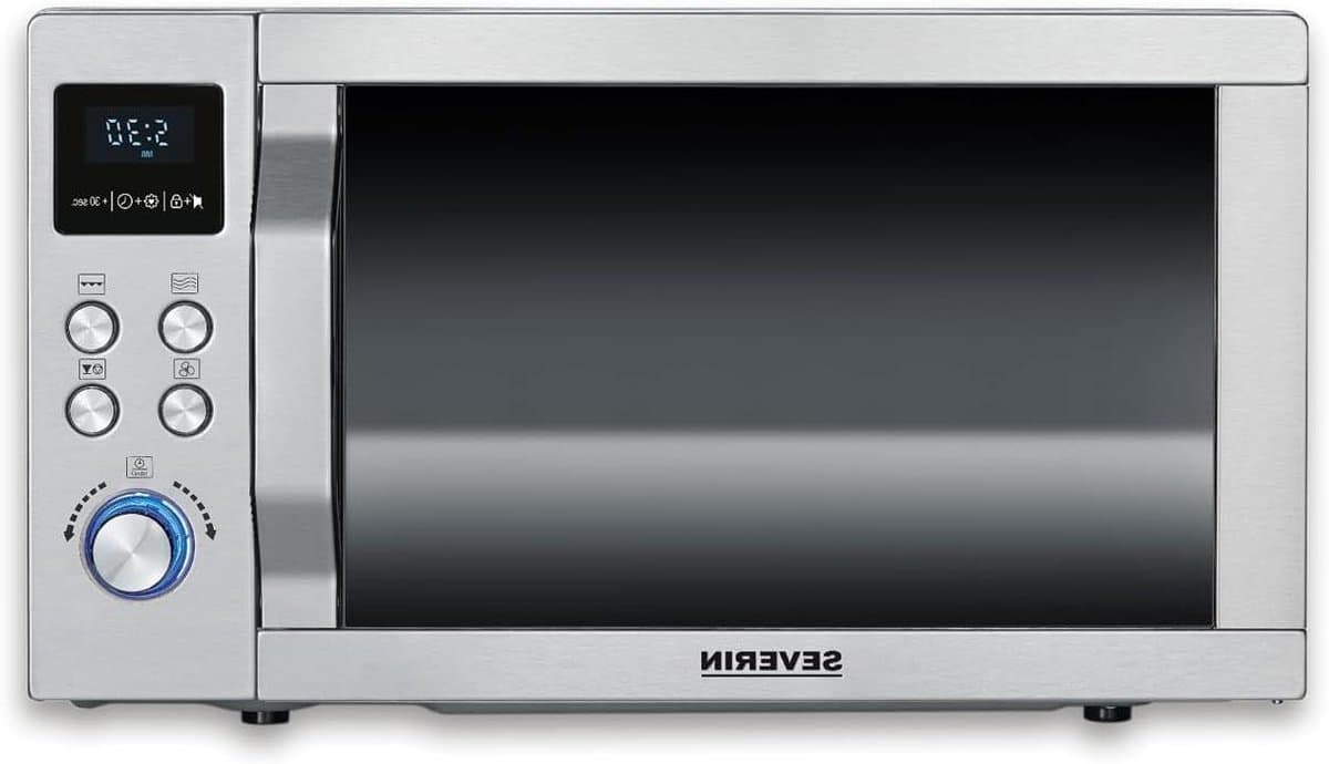 Magnetron met grill - Heteluchtoven combi - Eten bereiden - 3-in-1 functie - 23 Liter - Zilver — afbeelding 1